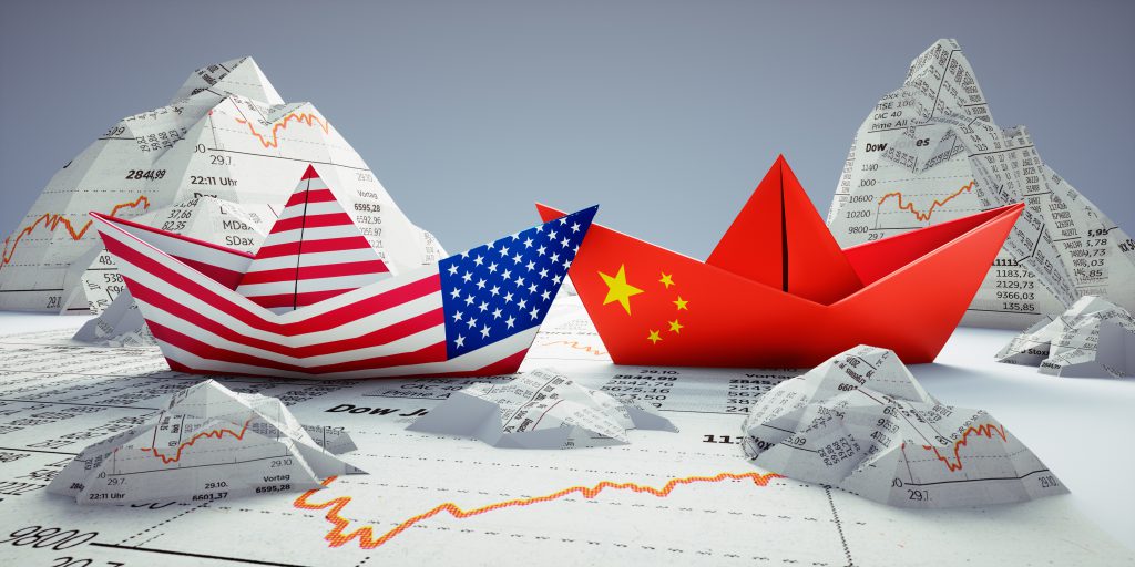 US and China Concept Image